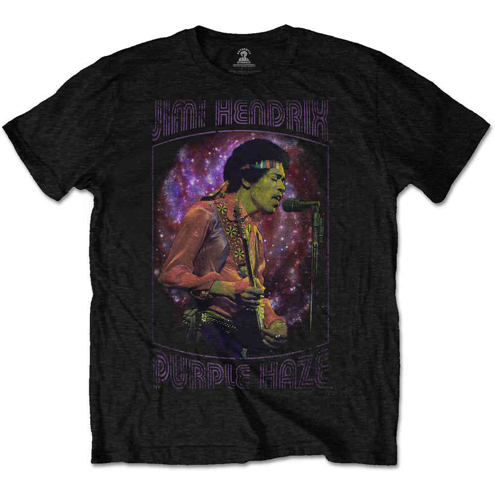 Jimi Hendrix - Purple Haze Frame Heren Tshirt - Zwart